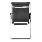 35-Inch Black Faux Leather Adjustable Office Chair with Steel Frame (Set of 2)