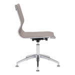 26-Inch Taupe and Silver Swivel Faux Leather Office Chair 13 26-Inch Taupe and Silver Swivel Faux Leather Office Chair