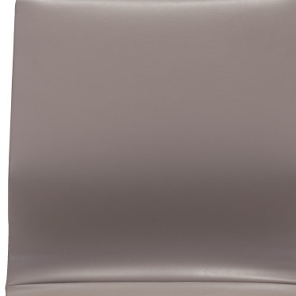 26-Inch Taupe and Silver Swivel Faux Leather Office Chair 6 26-Inch Taupe and Silver Swivel Faux Leather Office Chair - Image 6