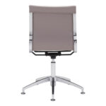26-Inch Taupe and Silver Swivel Faux Leather Office Chair 12 26-Inch Taupe and Silver Swivel Faux Leather Office Chair