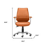 Adjustable Swivel Faux Leather Office Chair with Mid-Century Style 15 Adjustable Swivel Faux Leather Office Chair with Mid-Century Style