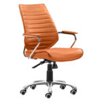 Adjustable Swivel Faux Leather Office Chair with Mid-Century Style 11 Adjustable Swivel Faux Leather Office Chair with Mid-Century Style