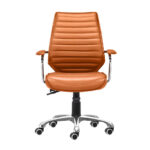 Adjustable Swivel Faux Leather Office Chair with Mid-Century Style 9 Adjustable Swivel Faux Leather Office Chair with Mid-Century Style