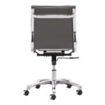 39.4-Inch Gray Faux Leather Adjustable Swivel Executive Office Chair 13 39.4-Inch Gray Faux Leather Adjustable Swivel Executive Office Chair