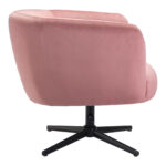 30 Inch Pink and Black Velvet Swivel Barrel Chair 12 30 Inch Pink and Black Velvet Swivel Barrel Chair