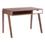 46 Inch Brown Solid Wood Writing Desk with Storage Drawer 11 46 Inch Brown Solid Wood Writing Desk with Storage Drawer