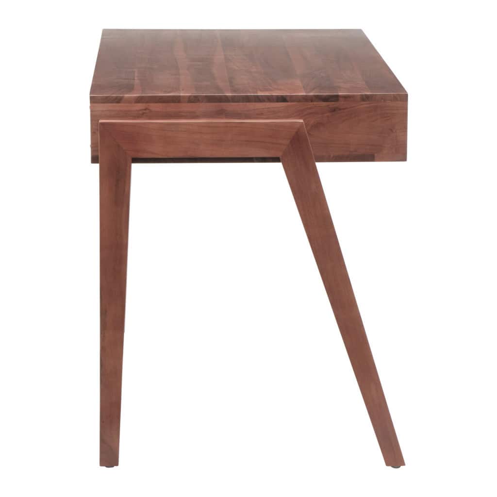46 Inch Brown Solid Wood Writing Desk with Storage Drawer 8 46 Inch Brown Solid Wood Writing Desk with Storage Drawer - Image 8