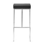 30 Inch Black and Silver Backless Bar Stools (Set of 2)