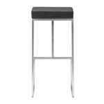30 Inch Black and Silver Backless Bar Stools (Set of 2)