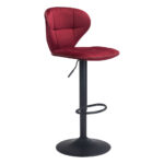 24-Inch Red and Black Swivel Counter Height Bar Stool