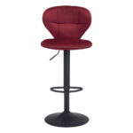 24-Inch Red and Black Swivel Counter Height Bar Stool