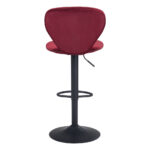 24-Inch Red and Black Swivel Counter Height Bar Stool