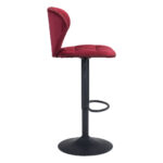 24-Inch Red and Black Swivel Counter Height Bar Stool