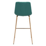 31 Inch Green and Copper Steel Low Back Bar Stool