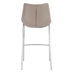 30 Inch Gray and Silver Steel Bar Stools (Set of 2)