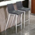 30 Inch Black and Silver Steel Bar Stools (Set of 2) 9 30 Inch Black and Silver Steel Bar Stools (Set of 2)