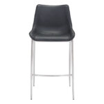 30 Inch Black and Silver Steel Bar Stools (Set of 2) 12 30 Inch Black and Silver Steel Bar Stools (Set of 2)
