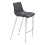 30 Inch Black and Silver Steel Bar Stools (Set of 2) 11 30 Inch Black and Silver Steel Bar Stools (Set of 2)