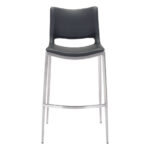 29 Inch Black and Silver Steel Bar Stools (Set of 2)