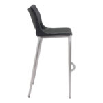 29 Inch Black and Silver Steel Bar Stools (Set of 2)