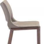 29-Inch Gray and Brown Steel Low Back Bar Stools (Set of 2)