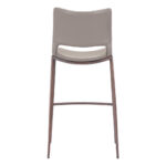 29-Inch Gray and Brown Steel Low Back Bar Stools (Set of 2)