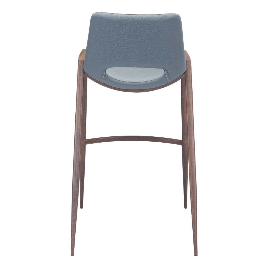 29 Inch Gray and Brown Steel Bar Stools (Set of 2) 5 29 Inch Gray and Brown Steel Bar Stools (Set of 2) - Image 5