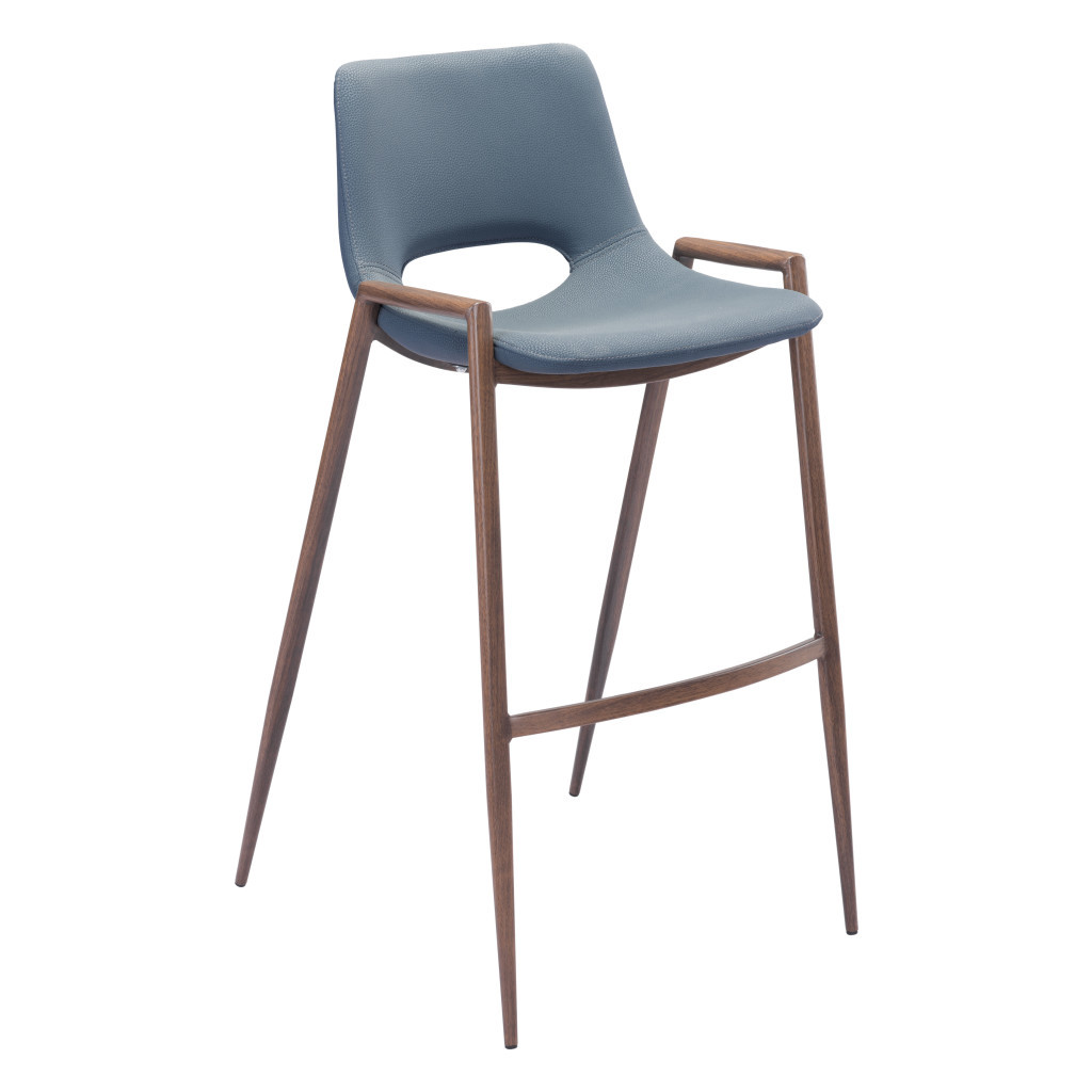 29 Inch Gray and Brown Steel Bar Stools (Set of 2) 8 29 Inch Gray and Brown Steel Bar Stools (Set of 2) - Image 8