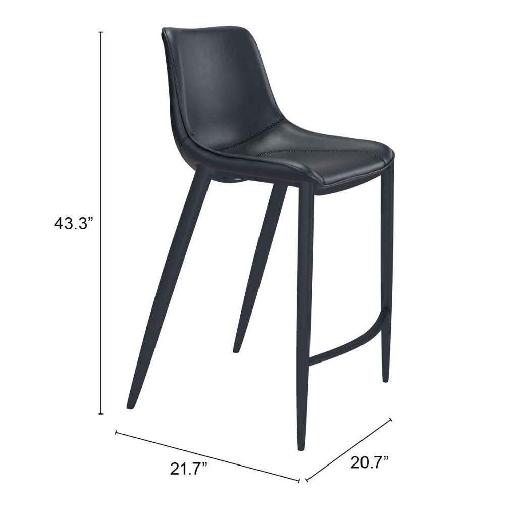 30 Inch Black Steel Low Back Bar Stools (Set of 2) 6 30 Inch Black Steel Low Back Bar Stools (Set of 2) - Image 6