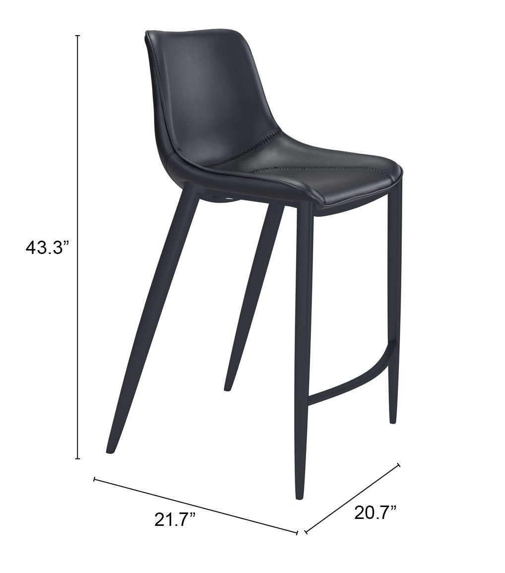 30 Inch Black Steel Low Back Bar Stools (Set of 2) 2 30 Inch Black Steel Low Back Bar Stools (Set of 2) - Image 2