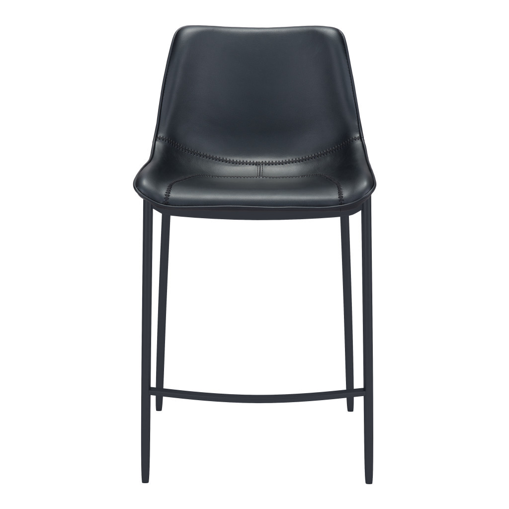 30 Inch Black Steel Low Back Bar Stools (Set of 2) 4 30 Inch Black Steel Low Back Bar Stools (Set of 2) - Image 4