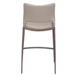 Gray and Brown Steel Low Back Bar Stools (Set of 2) 17 Gray and Brown Steel Low Back Bar Stools (Set of 2)