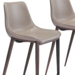 26 Inch Gray and Brown Steel Low Back Bar Stools (Set of 2) 12 26 Inch Gray and Brown Steel Low Back Bar Stools (Set of 2)