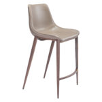 26 Inch Gray and Brown Steel Low Back Bar Stools (Set of 2) 15 26 Inch Gray and Brown Steel Low Back Bar Stools (Set of 2)