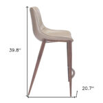 26 Inch Gray and Brown Steel Low Back Bar Stools (Set of 2) 14 26 Inch Gray and Brown Steel Low Back Bar Stools (Set of 2)