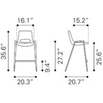 26 Inch Beige and Brown Steel Counter Height Bar Stools (Set of 2) 10 26 Inch Beige and Brown Steel Counter Height Bar Stools (Set of 2)