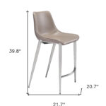 26 Inch Gray and Silver Steel Low Back Bar Stools (Set of 2) 10 26 Inch Gray and Silver Steel Low Back Bar Stools (Set of 2)