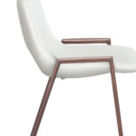 26" White and Brown Steel Low Back Bar Stools (Set of 2) 12 26" White and Brown Steel Low Back Bar Stools (Set of 2)