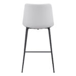 26-Inch White and Black Steel Low Back Bar Stool 13 26-Inch White and Black Steel Low Back Bar Stool