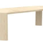 Driftwood Modern Rubberwood Dining Table with Extension Leaf