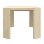 Driftwood Modern Rubberwood Dining Table with Extension Leaf