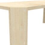 Driftwood Modern Rubberwood Dining Table with Extension Leaf
