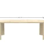 Driftwood Modern Rubberwood Dining Table with Extension Leaf