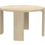 Driftwood Round Rubberwood Dining Table with Curved Legs, Modern 11 Driftwood Round Rubberwood Dining Table with Curved Legs, Modern