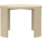 Driftwood Round Rubberwood Dining Table with Curved Legs, Modern 12 Driftwood Round Rubberwood Dining Table with Curved Legs, Modern