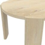 Driftwood Round Rubberwood Dining Table with Curved Legs, Modern 15 Driftwood Round Rubberwood Dining Table with Curved Legs, Modern