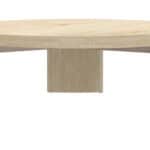 Modern Driftwood Coffee Table Rubberwood and Oak Veneer Round 42 9 Modern Driftwood Coffee Table Rubberwood and Oak Veneer Round 42