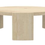 Modern Driftwood Coffee Table Rubberwood and Oak Veneer Round 42 10 Modern Driftwood Coffee Table Rubberwood and Oak Veneer Round 42