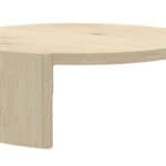 Modern Driftwood Coffee Table Rubberwood and Oak Veneer Round 42 11 Modern Driftwood Coffee Table Rubberwood and Oak Veneer Round 42