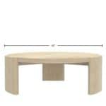 Modern Driftwood Coffee Table Rubberwood and Oak Veneer Round 42 14 Modern Driftwood Coffee Table Rubberwood and Oak Veneer Round 42